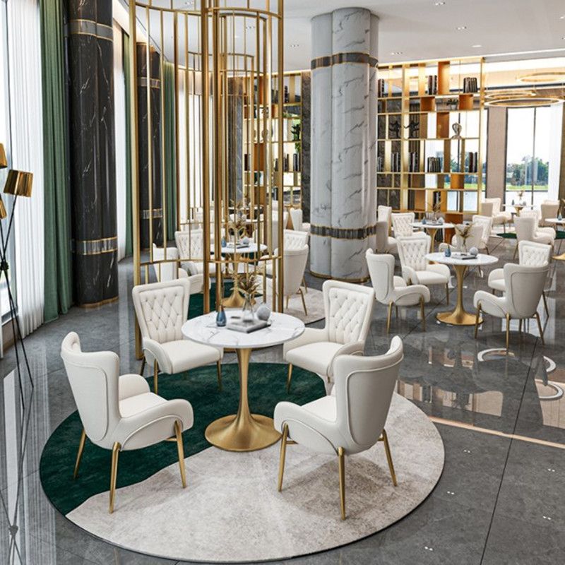 Glam Style 1/2/3/4/5 Pieces Dining Set Stone Top Dining Furniture Set for Living Room Clearhalo 'Dining Room Sets' 'Dining Tables & Seating' 'dining_room_set' 'furn' 'furn_dining_room_set' 'Furniture' 'furniture_dining_room_set' 'Kitchen & Dining Furniture' 'kitchen&dining_furn' 'kitchen' 1200x1200_f43b1644-fe53-4523-8e90-b85b05871e13