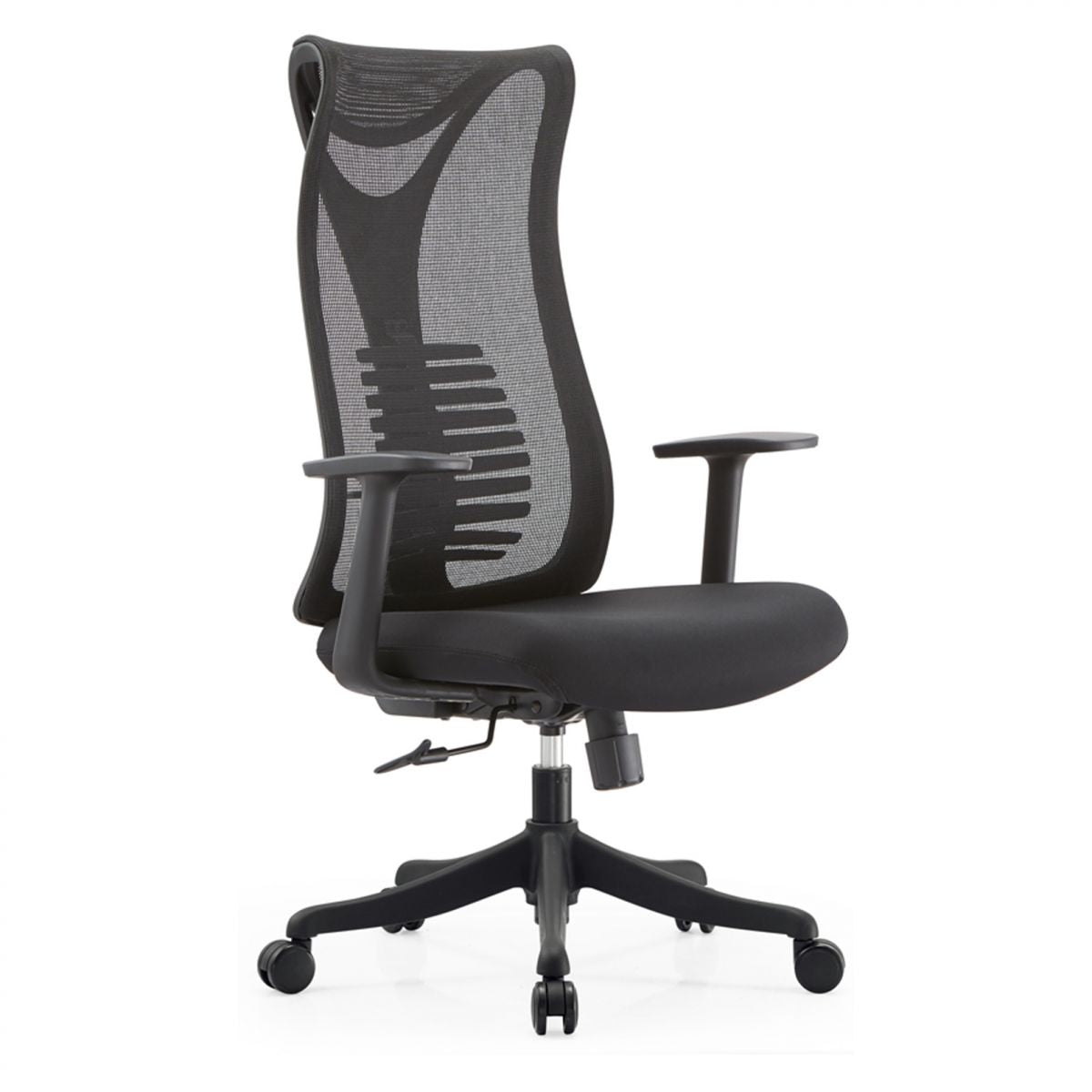 Contemporary Mesh Office Desk Chair High Back Black Office Chair with Arms Clearhalo 'furn' 'furn_office_chair' 'Furniture' 'Office Chairs' 'Office Furniture' 'office_chair' 1200x1200_f43c434e-b03d-4537-a3e2-a3759203f0cf