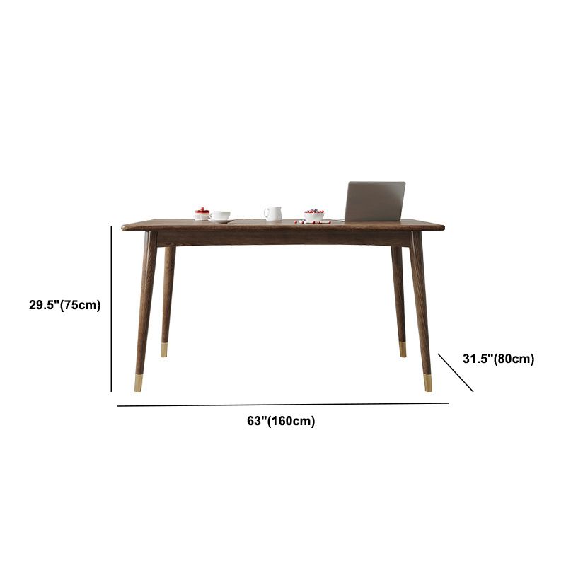 Glam Office Desk Rectangular Brown Solid Wood Writing Desk for Home Clearhalo 'furn' 'furn_office_desk' 'Furniture' 'Office Desks' 'Office Furniture' 'office_desk' 1200x1200_f43caf6e-10c8-4d35-91c9-c292820195d5