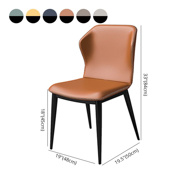 Industrial Home Side Chair Wingback Upholstered Metal Dining Room Chair Clearhalo ' kitchen&dining_furn' 'Dining Chairs' 'Dining Tables & Seating' 'dining_chair' 'furn' 'furn_dining_chair' 'Furniture' 'furniture_dining_chair' 'Kitchen & Dining Furniture' 'kitchen' 1200x1200_f43d7fdc-343d-4ea6-89c5-08becd1b2a8a