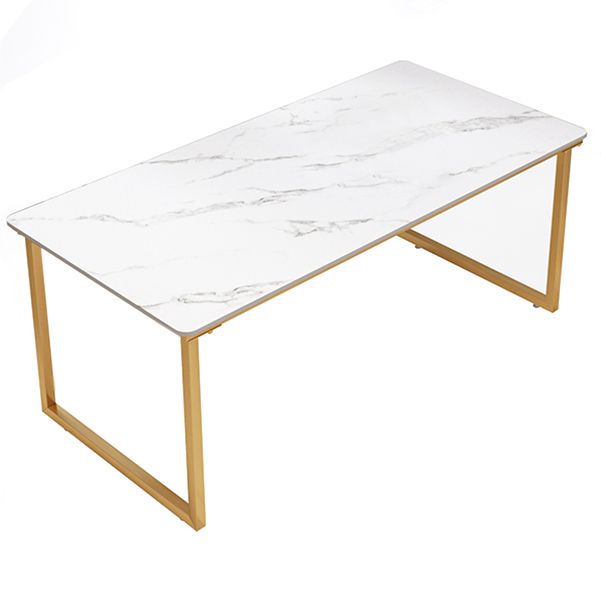 Glam Office Desk antieke afwerking rechthoekige computerbureau met metalen benen