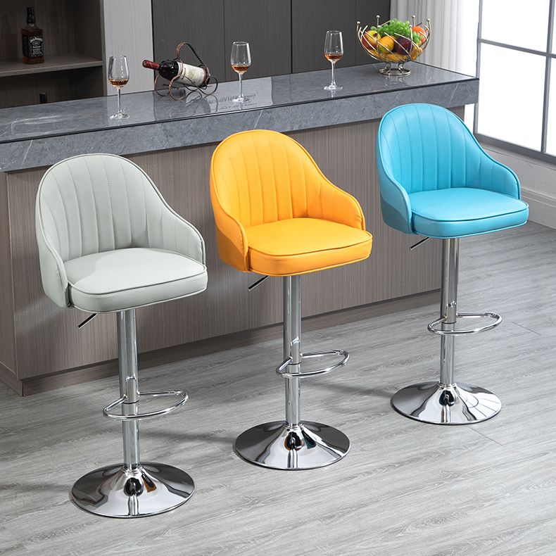 Modern Rotatable Liftable Counter Stool Steel Household Bar Stool with Cushion Clearhalo 'Bar Furniture' 'Bar Stools' 'bar_stools' 'furn' 'furn_bar_stools' 'furniture_bar_stools' 'Kitchen & Dining Furniture' 'kitchen&dining_furn' 'kitchen' 'kitchen_furn' Furniture' 1200x1200_f43f289c-2c1f-4233-bc33-c2a6420e3b06