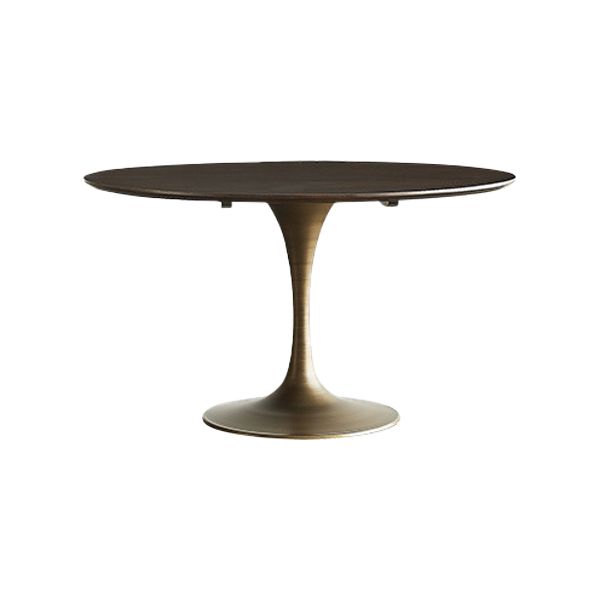 Round Tulip Base Dinette Table Traditional Luxury Dining Room Table for Home Clearhalo ' dining_table' 'Dining Tables & Seating' 'Dining Tables' 'furn' 'furn_dining_table' 'Furniture' 'furniture_dining_table' 'Kitchen & Dining Furniture' 'kitchen&dining_furn' 'kitchen' 'kitchen_dining_table' 1200x1200_f440bfc0-4016-4c52-954d-4eb0a403be77