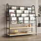 Modern Style Bookcase Metal Open Back Ladder Bookshelf for Home Office