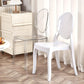 Modern Armless Chair Plastic Open Back Side Chair for Dining Room