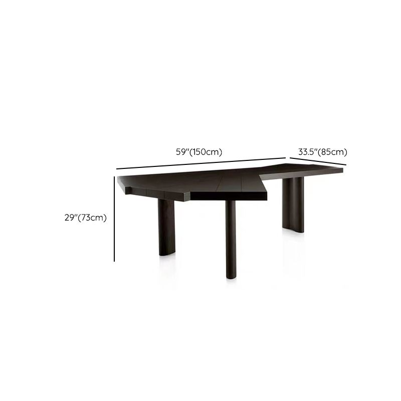 Modern Solid Wood Office Desk 28.74" Tall Black Writing Desk Clearhalo 'furn' 'furn_office_desk' 'Furniture' 'Office Desks' 'Office Furniture' 'office_desk' 1200x1200_f4418926-f418-48f8-89b3-3b389309aab8