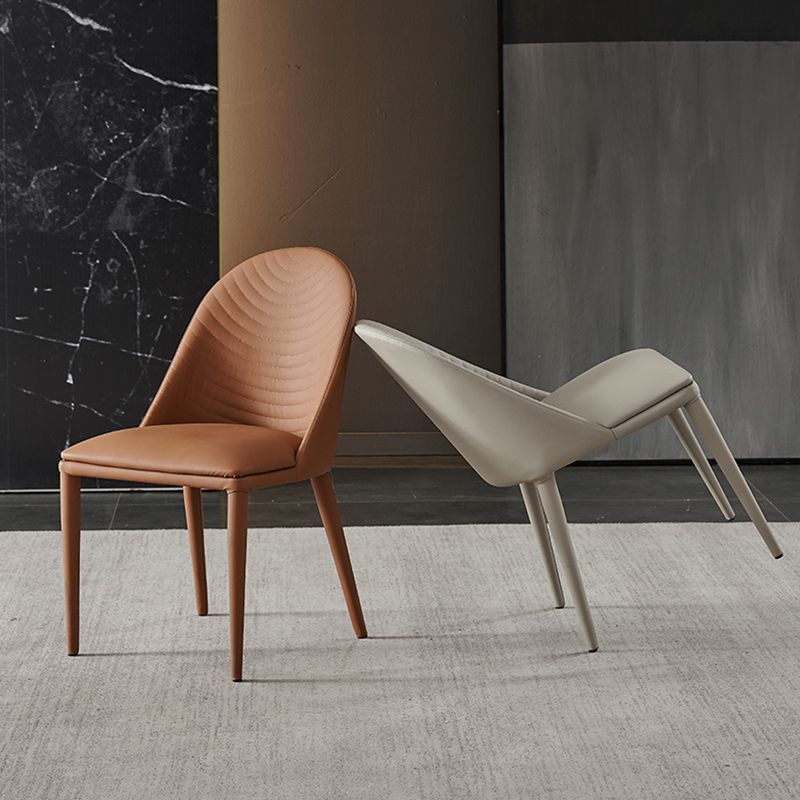 Contemporary Faux Leather Dining Chairs Metal Dining Chairs for Home Use Clearhalo 'Dining Chairs' 'Dining Tables & Seating' 'dining_chair' 'furn' 'furn_dining_chair' 'Furniture' 'furniture_dining_chair' 'Kitchen & Dining Furniture' 1200x1200_f441ee52-cabe-4da1-8378-7662aa7f5055