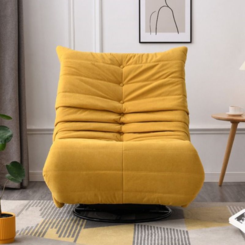 Silla de zapatillas giratorias de 34.6 ", silla individual sin aliento para el brazo para el dormitorio