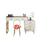 Wood and Metal Vanity Table in White/Grey Makeup Vanity Desk