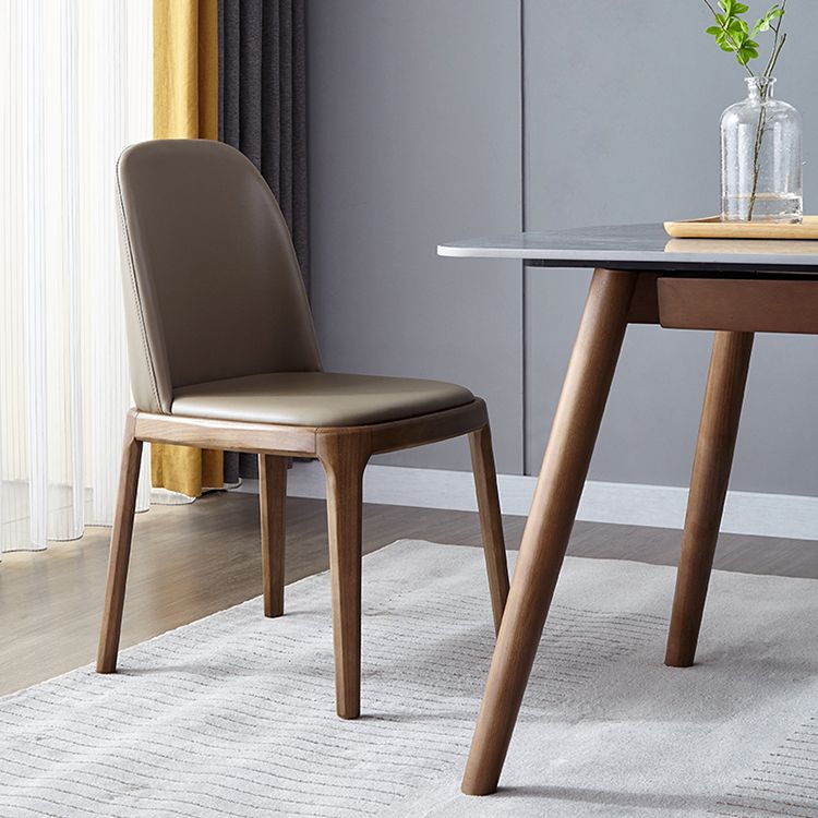 Industrial Home Leather Side Chair Matte Finish Parsons Dining Chair (Set of 2) Clearhalo ' kitchen&dining_furn' 'Dining Chairs' 'Dining Tables & Seating' 'dining_chair' 'furn' 'furn_dining_chair' 'Furniture' 'furniture_dining_chair' 'Kitchen & Dining Furniture' 'kitchen' 1200x1200_f445f604-6718-44d7-90d1-247917879510