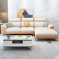 Contemporary Faux Leather Sofa with Pillow Top Arm for Living Room