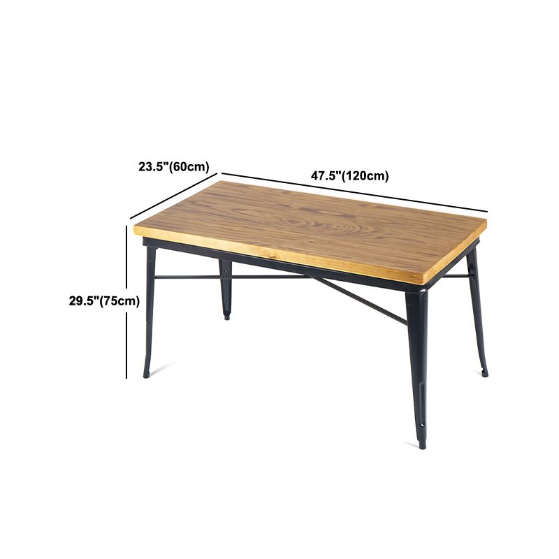 Industrial Dining Chairs Set 1/2/5 Pcs Solid Wood Top Table with Metal Windsor Chairs Clearhalo 'Dining Room Sets' 'Dining Tables & Seating' 'dining_room_set' 'furn' 'furn_dining_room_set' 'Furniture' 'Kitchen & Dining Furniture' 1200x1200_f447624a-d2ff-4a35-aa8a-5dd824123552