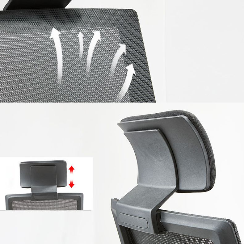 Modern Fixed Arms Chair with Wheels Mid-back Task Chair Mesh Desk Chair Clearhalo 'furn' 'furn_office_chair' 'Furniture' 'Office Chairs' 'Office Furniture' 'office_chair' 1200x1200_f448f47b-1648-4867-b745-bdb7127c4f44