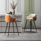 Tabouret de comptoir de dossier d'accoudoir moderne tabouret de Bar de café en fer avec coussin et pédale