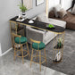 Living Room Stone Top Counter Table Iron Base 42-inch Height Glam Style Bar Table Clearhalo 'Bar Furniture' 'Bar Tables' 'bar_tables' 'furn' 'furn_bar_tables' 'Furniture' 'furniture_bar_tables' 'Kitchen & Dining Furniture' 1200x1200_f44a6976-6a3e-48b9-b21d-16a2ec640536