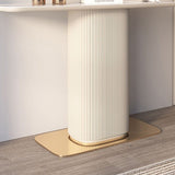 Tabella della console contemporanea da 13 "W del divano di divano della console rettangolare in pietra bianca