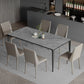 Modern Grey 1/4/5/7 Pieces Dinette Set Rectangle Legs Indoor Dining Table Set Clearhalo 'Dining Room Sets' 'Dining Tables & Seating' 'dining_room_set' 'furn' 'furn_dining_room_set' 'Furniture' 'Kitchen & Dining Furniture' 1200x1200_f44cae64-1bbe-4467-a2c9-d8400fba0d43