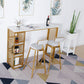 Bar Height Pub Table Glam Style Rectangle Bar Table with Stone Top Clearhalo 'Bar Furniture' 'Bar Tables' 'bar_tables' 'furn' 'furn_bar_tables' 'Furniture' 'Kitchen & Dining Furniture' 1200x1200_f44e24ae-ee64-4c5e-a7ea-48e3f80af5ce