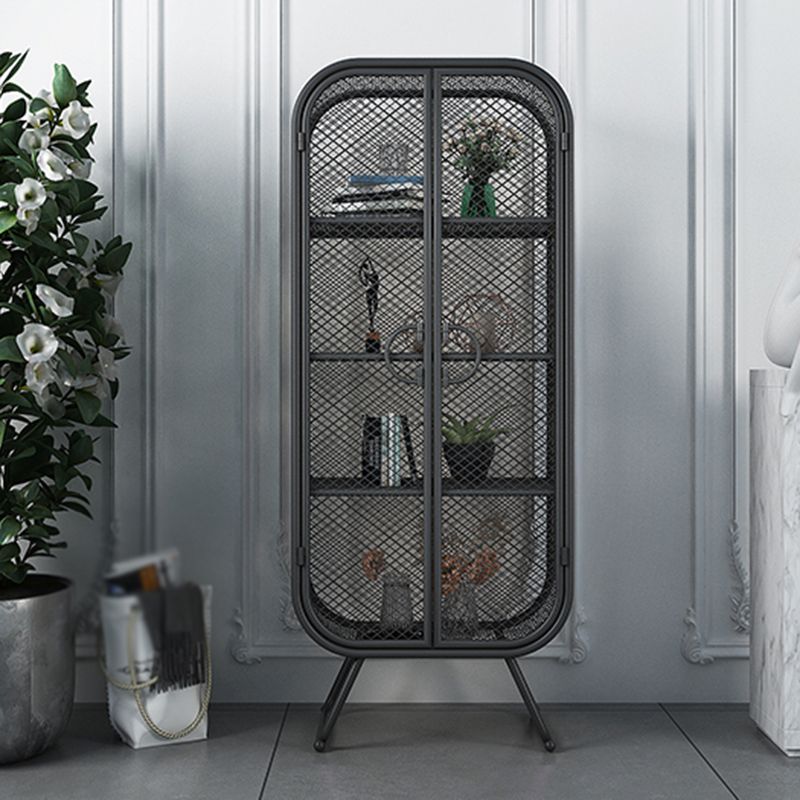 Scandinavian Vertical Standard Bookcase Iron Bookcase with Door Clearhalo 'Bookcases' 'furn' 'furn_bookcases' 'Furniture' 'furniture_bookcases' 'Office Furniture' 1200x1200_f4524128-31f0-4714-ac1d-d8a9442e2e71
