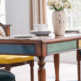 Mid-Century Modern Rectangle Dining Table Wood Table for Kitchen,55"L x 31.5"W x 29.5"H Clearhalo ' dining_table' 'Dining Tables & Seating' 'Dining Tables' 'furn' 'furn_dining_table' 'Furniture' 'furniture_dining_table' 'Kitchen & Dining Furniture' 'kitchen&dining_furn' 'kitchen' 'kitchen_dining_table' 1200x1200_f4541f4e-0aaa-4beb-af8d-32eb5504d617