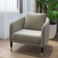 Linen 25.19" Wide Barrel Chair Arms Included Chair with Basic Four Leg