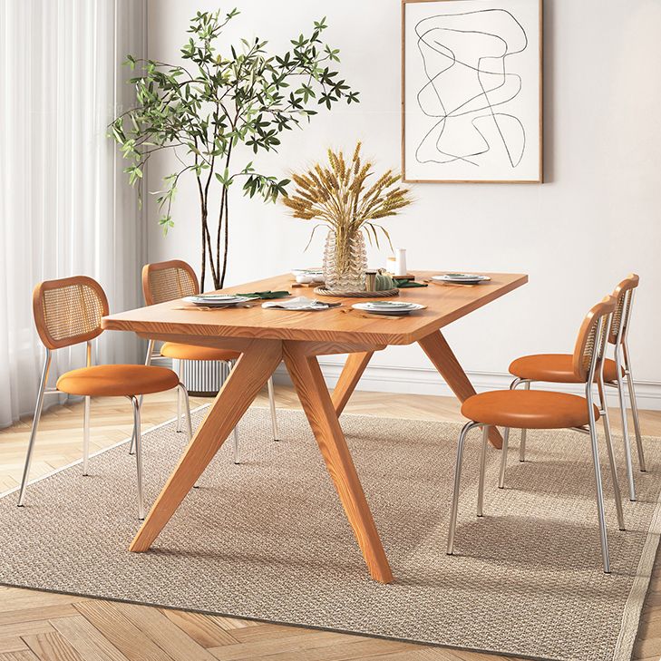 Rectangle Dining Set 1/2/5 Pcs Solid Wood Dining Table and Chairs Clearhalo 'Dining Room Sets' 'Dining Tables & Seating' 'dining_room_set' 'furn' 'furn_dining_room_set' 'Furniture' 'Kitchen & Dining Furniture' 1200x1200_f4553be2-280f-4cf5-9034-e071ec783432