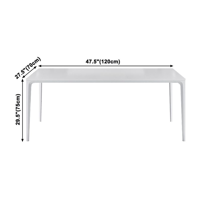 Metal Contemporary Rectangular Table White Sintered Stone Dining Table with 4 Legs Clearhalo ' dining_table' 'Dining Tables & Seating' 'Dining Tables' 'Furniture' 'furniture_dining_table' 'Kitchen & Dining Furniture' 'kitchen&dining_furn' 'kitchen' 'kitchen_dining_table' 1200x1200_f4582612-b648-4b41-85b7-24e874570847