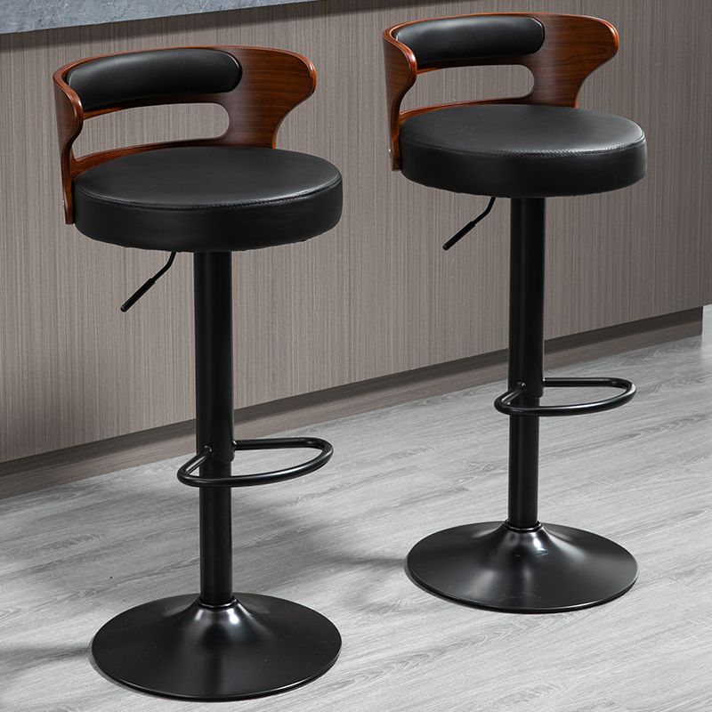 Modern Rotatable Backrest Counter Stool Steel Household Bar Stool with Cushion and Pedal Clearhalo 'Bar Furniture' 'Bar Stools' 'bar_stools' 'furn' 'furn_bar_stools' 'furniture_bar_stools' 'Kitchen & Dining Furniture' 'kitchen&dining_furn' 'kitchen' 'kitchen_furn' Furniture' 1200x1200_f45837f5-9cfd-4227-9346-af21624b6932