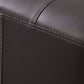Modern Genuine Leather Ottoman Tufted Detail Square Stool Ottoman