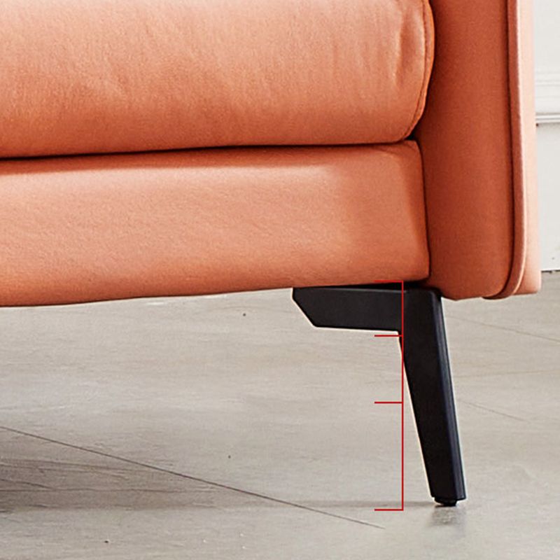 Contemporary Faux Leather Square Arm Sofa Pillow Back Couch with Metal Legs Clearhalo 'Furniture' 'furniture_sofas' 'Living Room Furniture' 'Sofa' 'sofas' 1200x1200_f458d6d4-859f-4158-96a7-7a81a0e563c8