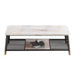 Glam Frame Coffee Table Slate Rectangular Coffee Table for Living Room Clearhalo 'Coffee & Accent Tables' 'Coffee Tables' 'coffee_tables' 'furn' 'furn_coffee_tables' 'Furniture' 'Living Room Furniture' 1200x1200_f4593f9f-57fd-460c-b17f-629f33ec9b56