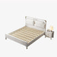 Glam Rubberwood Open-Frame Bed 45.28-Inch H White Bed Frame with Headboard Clearhalo 'Bedroom Furniture' 'Beds' 'furn' 'furn_beds' 'Furniture' 1200x1200_f45b1cbd-2db0-420b-82e1-75ac365758c2