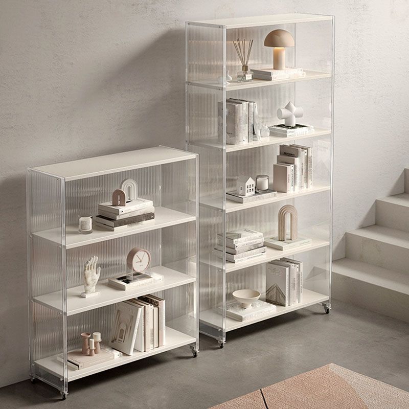 Bibliothèque contemporaine à l'arrière fermé à l'arrière en acrylique pour le bureau à domicile