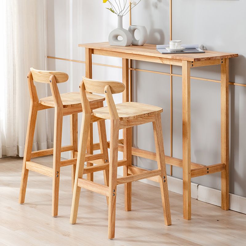 Solid Wood Modern Bar Stool Square Low Back Indoor Stool with Wood Legs Clearhalo 'Bar Furniture' 'Bar Stools' 'bar_stools' 'furn' 'furn_bar_stools' 'furniture_bar_stools' 'Kitchen & Dining Furniture' 'kitchen&dining_furn' 'kitchen' 'kitchen_furn' Furniture' 1200x1200_f45cf3ac-2a2d-430f-aa07-0513b312e27d