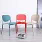 Chaise latéral d'empilement en plastique de style moderne