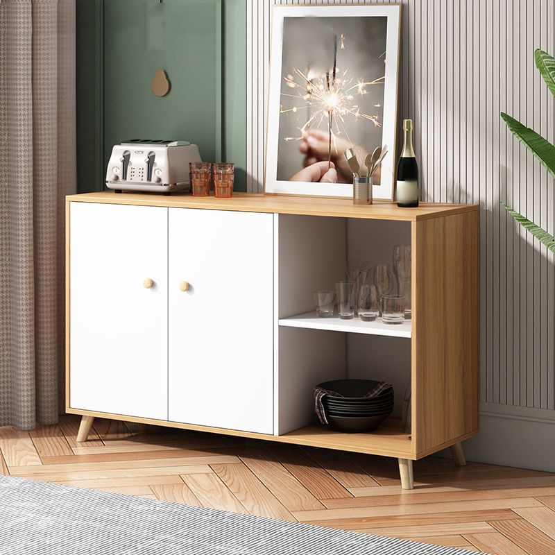 39 "l moderner Sideboard -Holzbuffet -Server mit offenem Speicher