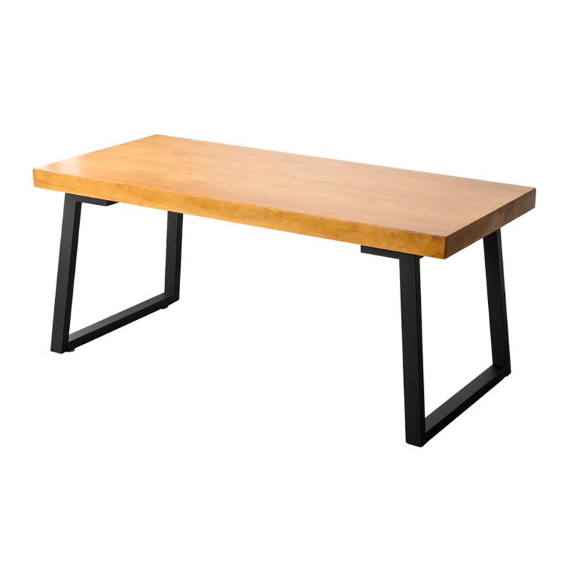 Solid Wood Rectangular Work Table Fixed Home Office Modern Writing Desk Clearhalo 'Furniture' 'furniture_office_desk' 'Office Desks' 'Office Furniture' 'office_desk' 1200x1200_f4612903-8476-4af5-9803-95d7736b834b