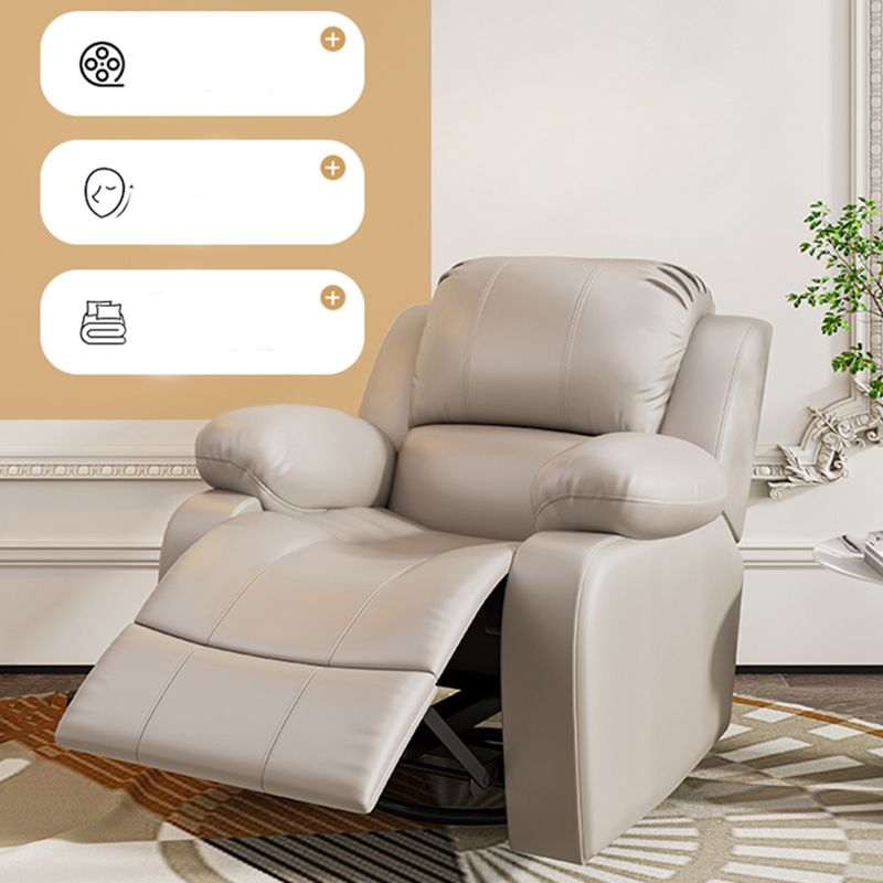 Metal Frame Standard Recliner Faux Leather Recliner Chair with Lumbar Clearhalo 'Chairs & Seating' 'furn' 'furn_recliners' 'Furniture' 'Living Room Furniture' 'Recliners' 1200x1200_f4619e59-d94f-42ba-8af8-4b91e684b93a