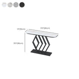 Stone Half Moon Console Table 31.5 "Mesa de acento de 1 estante de altura para Hall