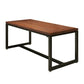 Solid Wood Dining Table Industrial Dining Table with Black Frame Clearhalo 'Dining Tables & Seating' 'Dining Tables' 'dining_table' 'furn' 'furn_dining_table' 'Furniture' 'furniture_dining_table' 'Kitchen & Dining Furniture' 'kitchen' 'kitchen_dining_table' 1200x1200_f4666af8-79b9-47d5-aebe-a3cc175a15ad