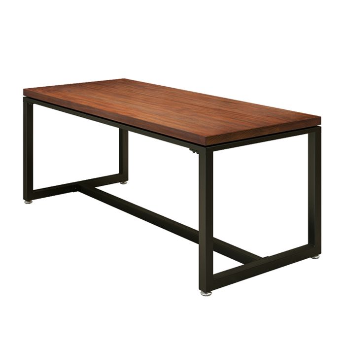 Solid Wood Dining Table Industrial Dining Table with Black Frame Clearhalo 'Dining Tables & Seating' 'Dining Tables' 'dining_table' 'furn' 'furn_dining_table' 'Furniture' 'furniture_dining_table' 'Kitchen & Dining Furniture' 'kitchen' 'kitchen_dining_table' 1200x1200_f4666af8-79b9-47d5-aebe-a3cc175a15ad