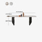 Rectangle Stone Top Dining Table Contemporary Dining Table with Double Pedestal Base Clearhalo 'Dining Tables & Seating' 'Dining Tables' 'dining_table' 'furn' 'furn_dining_table' 'Furniture' 'furniture_dining_table' 'Kitchen & Dining Furniture' 'kitchen' 'kitchen_dining_table' 1200x1200_f467c0af-b3ee-4941-9cc9-782cd76cac80