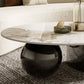 Glam Round Slate Cocktail Table Stainless Steel Abstract Coffee Table Clearhalo 'Coffee & Accent Tables' 'Coffee Tables' 'coffee_tables' 'furn' 'furn_coffee_tables' 'Furniture' 'Living Room Furniture' 1200x1200_f467e937-a332-4e81-aec6-b64643e80e6c
