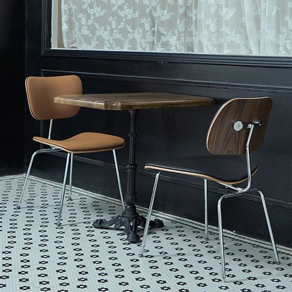 Industrial Kitchen Dining Table Solid Wood Table with Black Metal Pedestal Base Clearhalo ' dining_table' 'Dining Tables & Seating' 'Dining Tables' 'furn' 'furn_dining_table' 'Furniture' 'furniture_dining_table' 'Kitchen & Dining Furniture' 'kitchen&dining_furn' 'kitchen' 'kitchen_dining_table' 1200x1200_f468ac6a-4405-4acf-bff4-fc010535565f