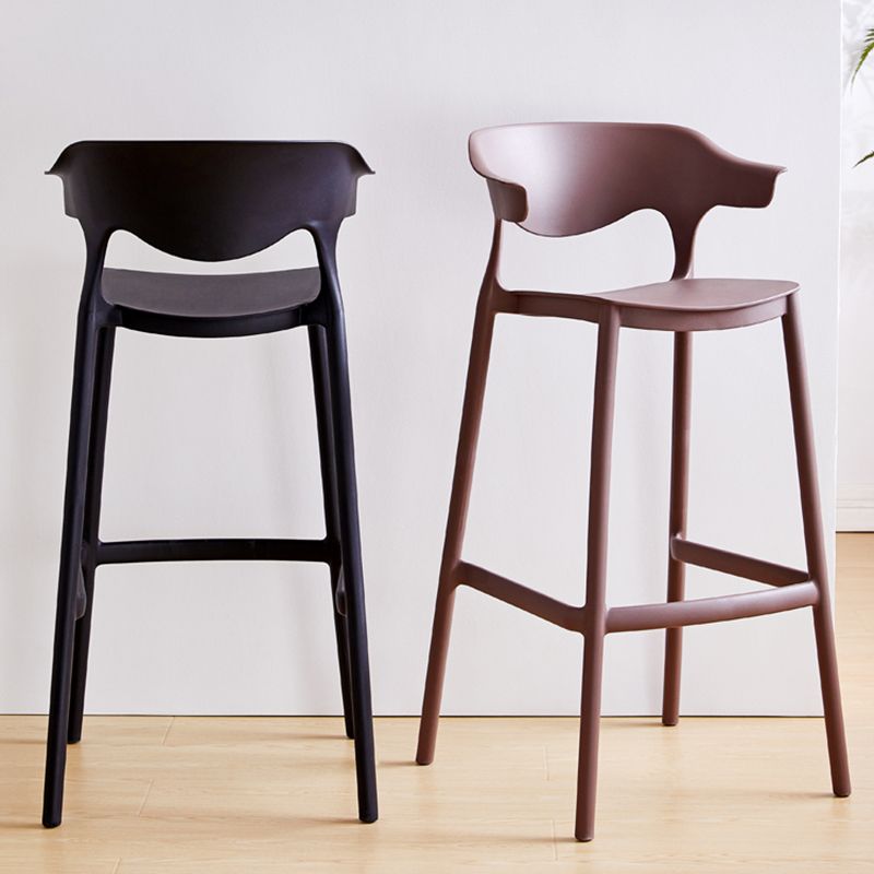 Scandinavian Style PP Bar-stool Square Seat Counter Stool for Kitchen Bar Clearhalo 'Bar Furniture' 'Bar Stools' 'bar_stools' 'furn' 'furn_bar_stools' 'furniture_bar_stools' 'Kitchen & Dining Furniture' 'kitchen&dining_furn' 'kitchen' 'kitchen_furn' Furniture' 1200x1200_f46b2b69-bc3b-4e6f-9db0-e65e8c953b57