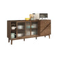 3-Drawer Rubber Wood Sideboard Modern Adjustable Shelving Credenza for Living Room Clearhalo 'buffet_sideboard' 'Buffets & Sideboards' 'Furniture' 'furniture_buffet_sideboard' 'Kitchen & Dining Furniture' 1200x1200_f46b4b02-acf0-479f-a79a-e19eff46e801