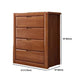 Modern 15,74 "Wide Accent Chest Brown Rubberwood -borst met laden