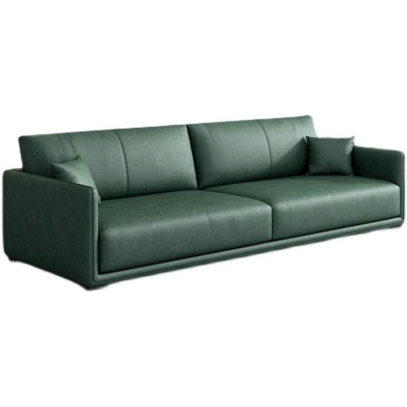 Faux Leather Sofa 83.07" W x 35.43" D x 29.52" H Square Arm Sofa for Living Room Clearhalo 'furn' 'furn_sofas' 'Furniture' 'furniture_sofas' 'Living Room Furniture' 'Sofa' 'sofas' 1200x1200_f470935c-7c4d-4b91-82be-512b64dcfb89