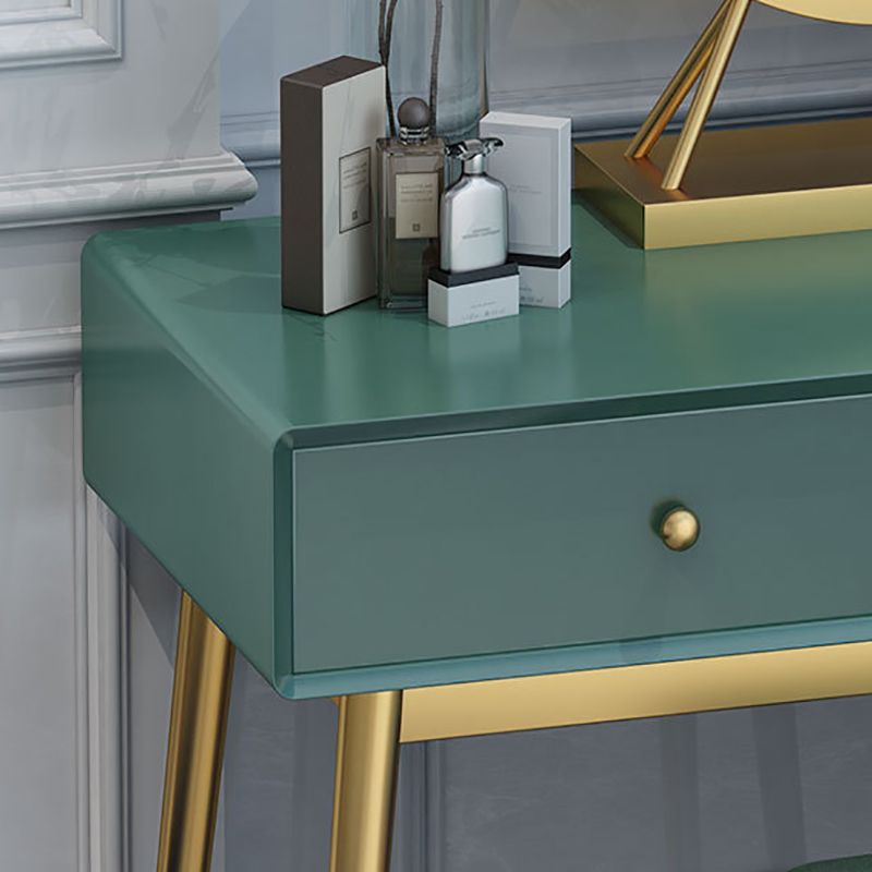 15.74" Wide Green Makeup Vanity Desk  Glam Vanity Tables with 2 Drawers