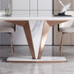 Modern Sintered Stone Dining Table Set 1/2/3/5/7 Pieces Dining Set with Pedestal Base Clearhalo 'Dining Room Sets' 'Dining Tables & Seating' 'dining_room_set' 'furn' 'furn_dining_room_set' 'Furniture' 'Kitchen & Dining Furniture' 1200x1200_f4739d78-6545-45d6-9c03-806e749accdb